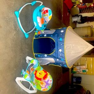 Child’s tent seat and Walker